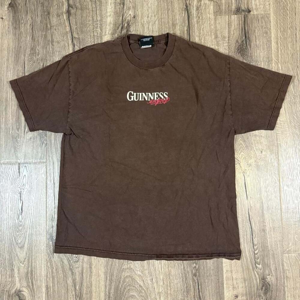 Guinness Extra Stout T-Shirt Size XL Brown Official Merchandise